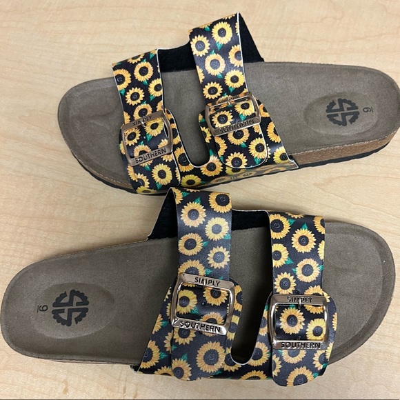 Simply Southern | Shoes | Simply Southern Slip On Sunflower Sandals Womens  9 Nwot | Poshmark